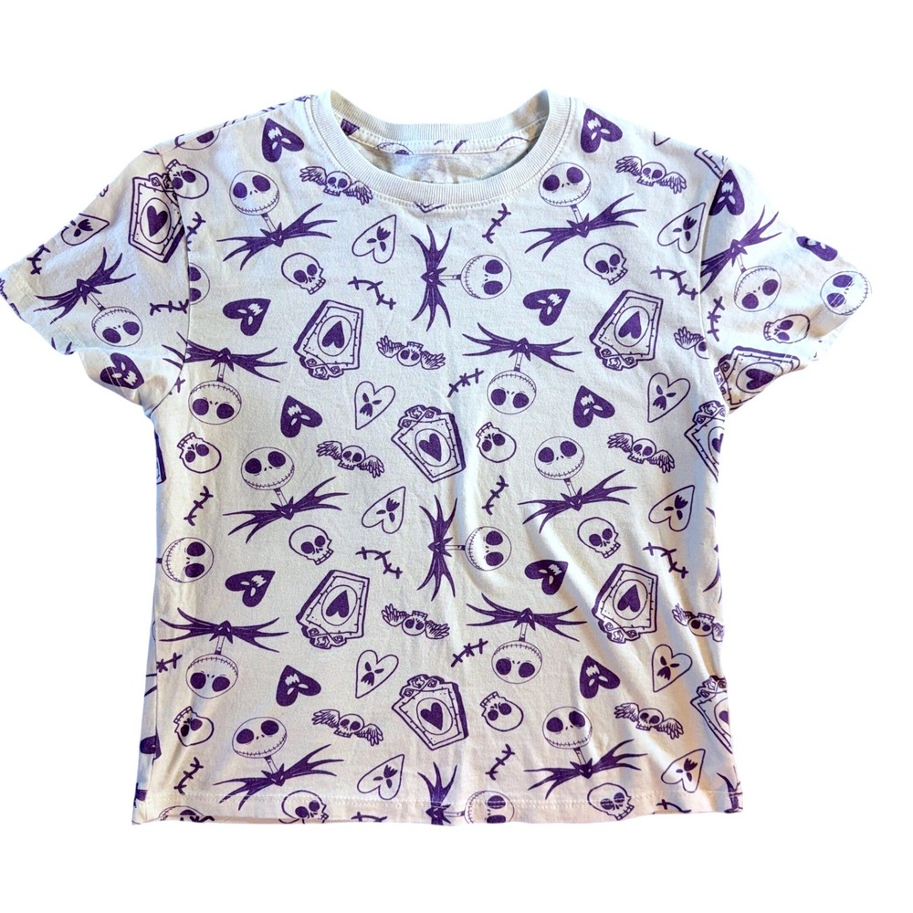 Disney Nightmare Before Christmas Jack Skellington All Over Print Shirt Purple M